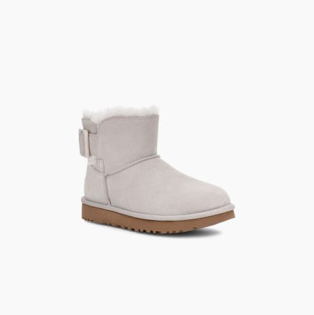 UGG Mini Bailey Fashion Buckle - Boots Dame - Hvite (NO-F929)